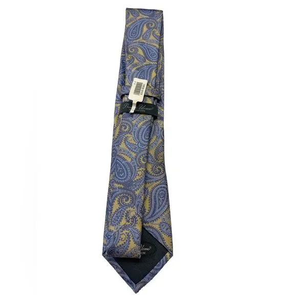 ProntoUomo platinum Mens wearhouse baby blue butter yellow paisley regular - Picture 2 of 7